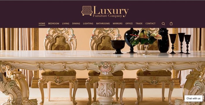 A startup company produces luxury furniture