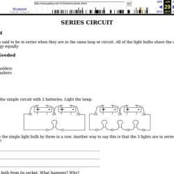 Series circuit worksheet #2 answer key