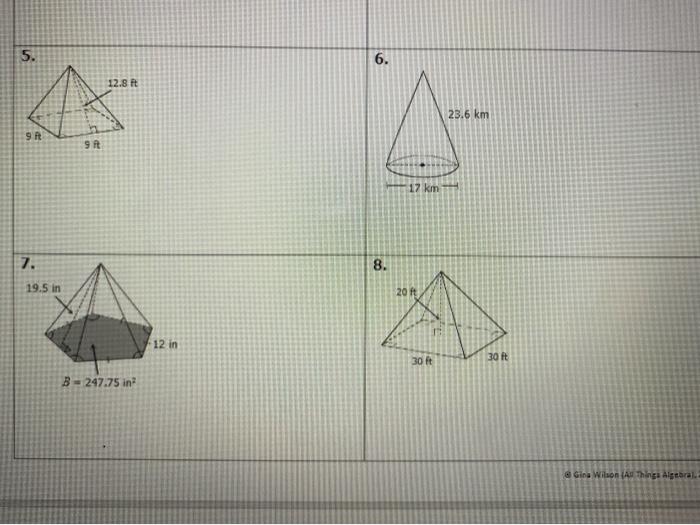 Unit 11 volume and surface area test answers